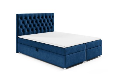 Łóżko kontynentalne z ozdobnym pikowanym zagłówkiem 180x200 K-14