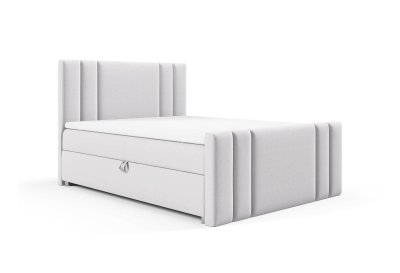 Łóżko 180x200 z tapicerowanym przodem i miękkim zagłówkiem K-8