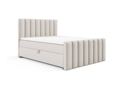 Zestaw łóżko kontynentalne z przodkiem 160x200 K-10 z topperem