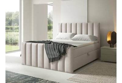 Zestaw łóżko kontynentalne z przodkiem 180x200 K-10 z topperem