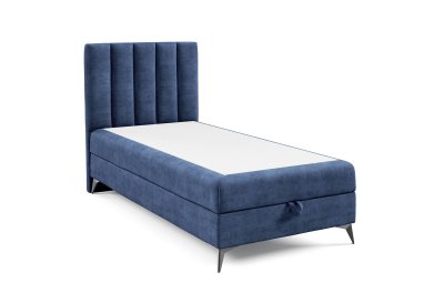 Jednoosobowe łóżko na czarnych metalowych nogach K-10 SLIM 80x200