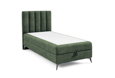 Jednoosobowe łóżko na czarnych metalowych nogach K-10 100x200