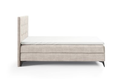 Pojedyncze łóżko na czarnych metalowych nogach K-15 SLIM 70x200