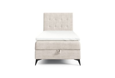 Pojedyncze łóżko na czarnych metalowych nogach K-15 SLIM 70x200