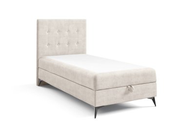 Pojedyncze łóżko na czarnych metalowych nogach K-15 SLIM 90x200