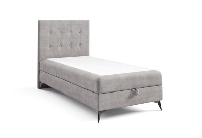 Pojedyncze łóżko na czarnych metalowych nogach K-15 SLIM 70x200