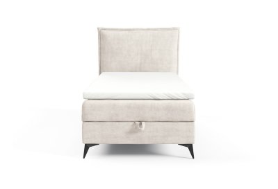 Pojedyncze łóżko na czarnych metalowych nogach K-16 SLIM 70x200