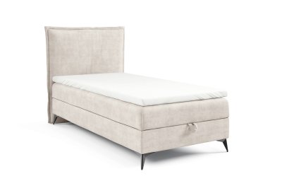 Pojedyncze łóżko na czarnych metalowych nogach K-16 SLIM 70x200