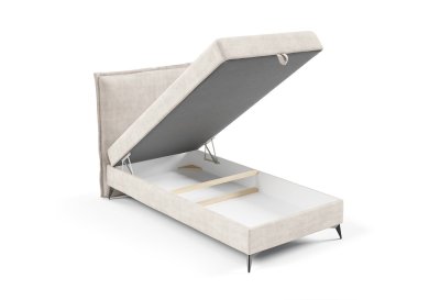 Pojedyncze łóżko na czarnych metalowych nogach K-16 SLIM 80x200