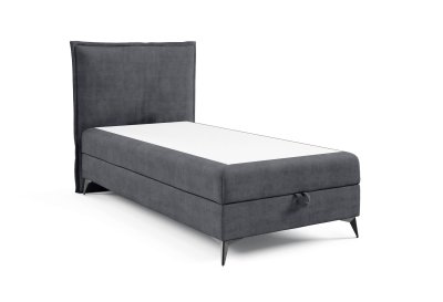 Pojedyncze łóżko na czarnych metalowych nogach K-16 SLIM 80x200