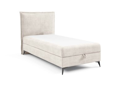 Pojedyncze łóżko na czarnych metalowych nogach K-16 SLIM 90x200