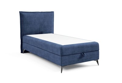 Pojedyncze łóżko na czarnych metalowych nogach K-16 SLIM 90x200