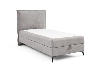 Pojedyncze łóżko na czarnych metalowych nogach K-16 SLIM 100x200