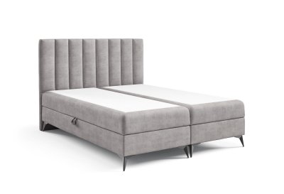 Podwójne łóżko kontynentalne 160x200 K-10 SLIM na metalowych nogach