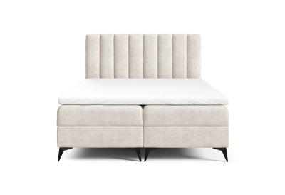 Podwójne łóżko kontynentalne 200x200 K-10 SLIM na metalowych nogach