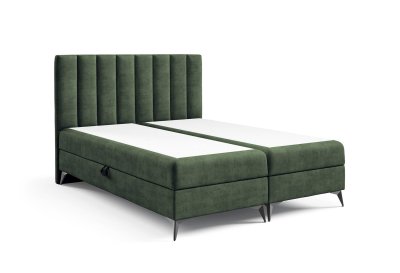 Podwójne łóżko kontynentalne 200x200 K-10 SLIM na metalowych nogach