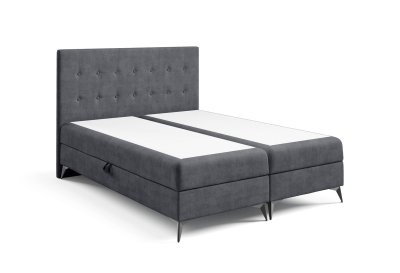 Łóżko tapicerowane 140x200 z zagłówkiem K-15 SLIM na metalowych nogach