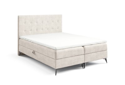 Łóżko tapicerowane 160x200 z zagłówkiem K-15 SLIM na metalowych nogach