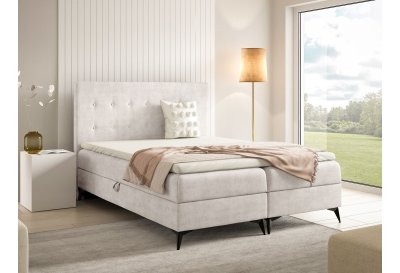 Łóżko tapicerowane 180x200 z zagłówkiem K-15 SLIM na metalowych nogach