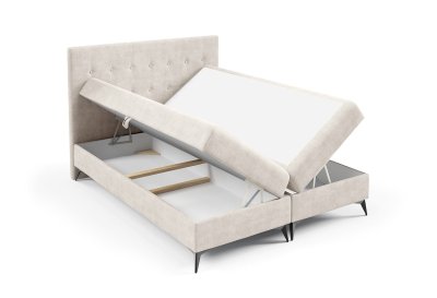 Łóżko tapicerowane 180x200 z zagłówkiem K-15 SLIM na metalowych nogach