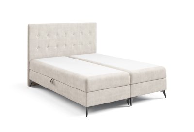 Łóżko tapicerowane 200x200 z zagłówkiem K-15 SLIM na metalowych nogach