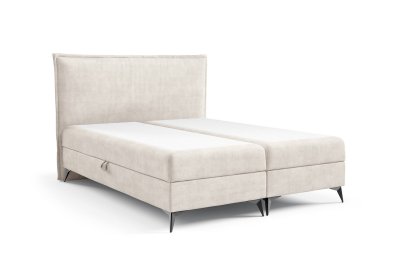 Łóżko 160x200 z gładkim zagłówkiem K-16 SLIM na metalowych nogach