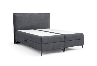 Łóżko 160x200 z gładkim zagłówkiem K-16 SLIM na metalowych nogach