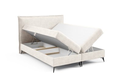 Łóżko 180x200 z gładkim zagłówkiem K-16 SLIM na metalowych nogach