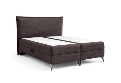 Łóżko 200x200 z gładkim zagłówkiem K-16 SLIM na metalowych nogach