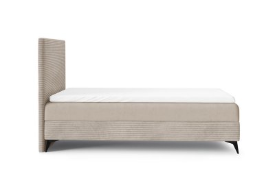 Pojedyncze łóżko na czarnych metalowych nogach POSO SLIM 80x200