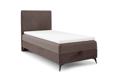 Pojedyncze łóżko na czarnych metalowych nogach POSO SLIM 80x200