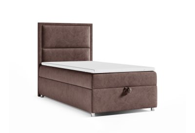 Nowoczesne łóżko jednoosobowe z pojemnikiem K-11 w rozmiarze 90x200