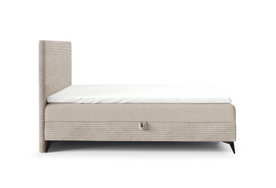 Podwójne łóżko na czarnych metalowych nogach POSO SLIM 200x200