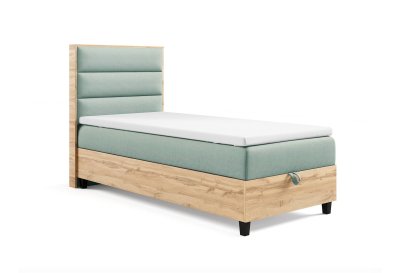 Pojedyncze łóżko z płyty dąb wotan K-1 w rozmiarze 70x200