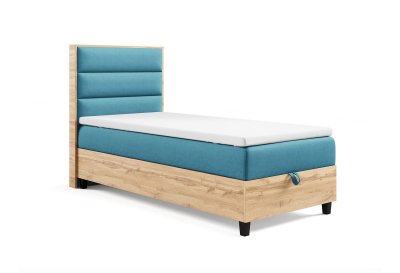 Pojedyncze łóżko z płyty dąb wotan K-1 w rozmiarze 90x200