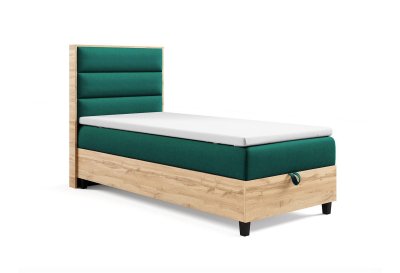 Pojedyncze łóżko z płyty dąb wotan K-1 w rozmiarze 100x200