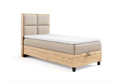 Stylowe łóżko z płyty dąb wotan K-2 w rozmiarze 80x200