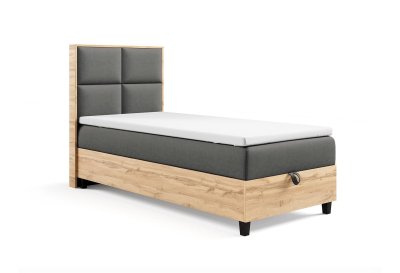 Stylowe łóżko z płyty dąb wotan K-2 w rozmiarze 90x200