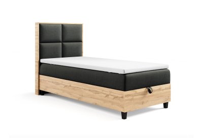 Stylowe łóżko z płyty dąb wotan K-2 w rozmiarze 100x200