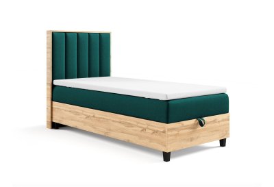 Łóżko kontynentalne K-10 z płytą dąb wotan 90x200