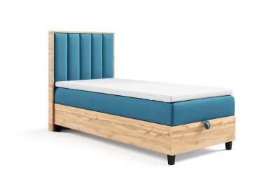 Łóżko kontynentalne K-10 z płytą dąb wotan 100x200