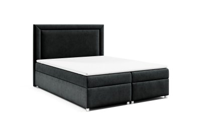 Łóżko kontynentalne K-3 z pojemnikiem i zagłowiem 140x200