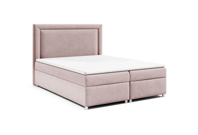 Łóżko kontynentalne K-3 z pojemnikiem i zagłowiem 160x200