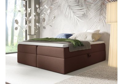 Dwuosobowe łóżko kontynentalne bez zagłówka