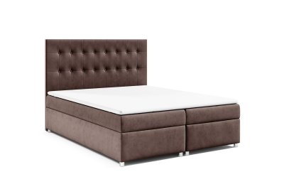 Kontynentalne łóżko K-6 z pikowanym wezgłowiem 140x200