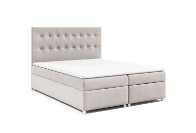 Kontynentalne łóżko K-6 z pikowanym wezgłowiem 160x200