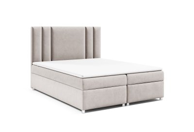 Łóżko K-8 typu boxspring z materacem i zagłówkiem 140x200