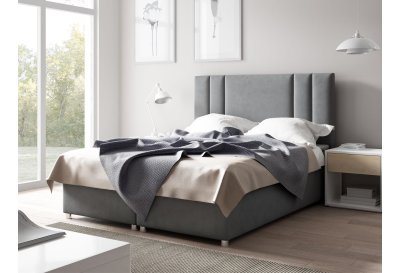 Łóżko K-8 typu boxspring z materacem i zagłówkiem 160x200