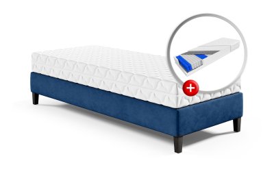 Zestaw łóżko hotelowe BAZA z materacem KARO PREMIUM 70x200