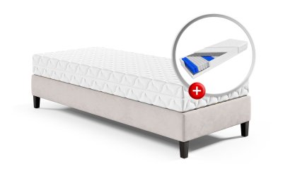 Zestaw łóżko hotelowe BAZA z materacem KARO PREMIUM 80x200